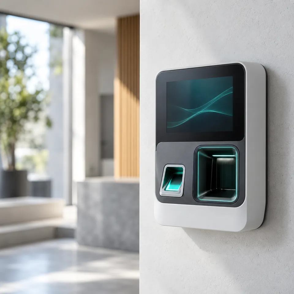UltraPASS-Bio terminal combining fingerprint and palm-vein sensors